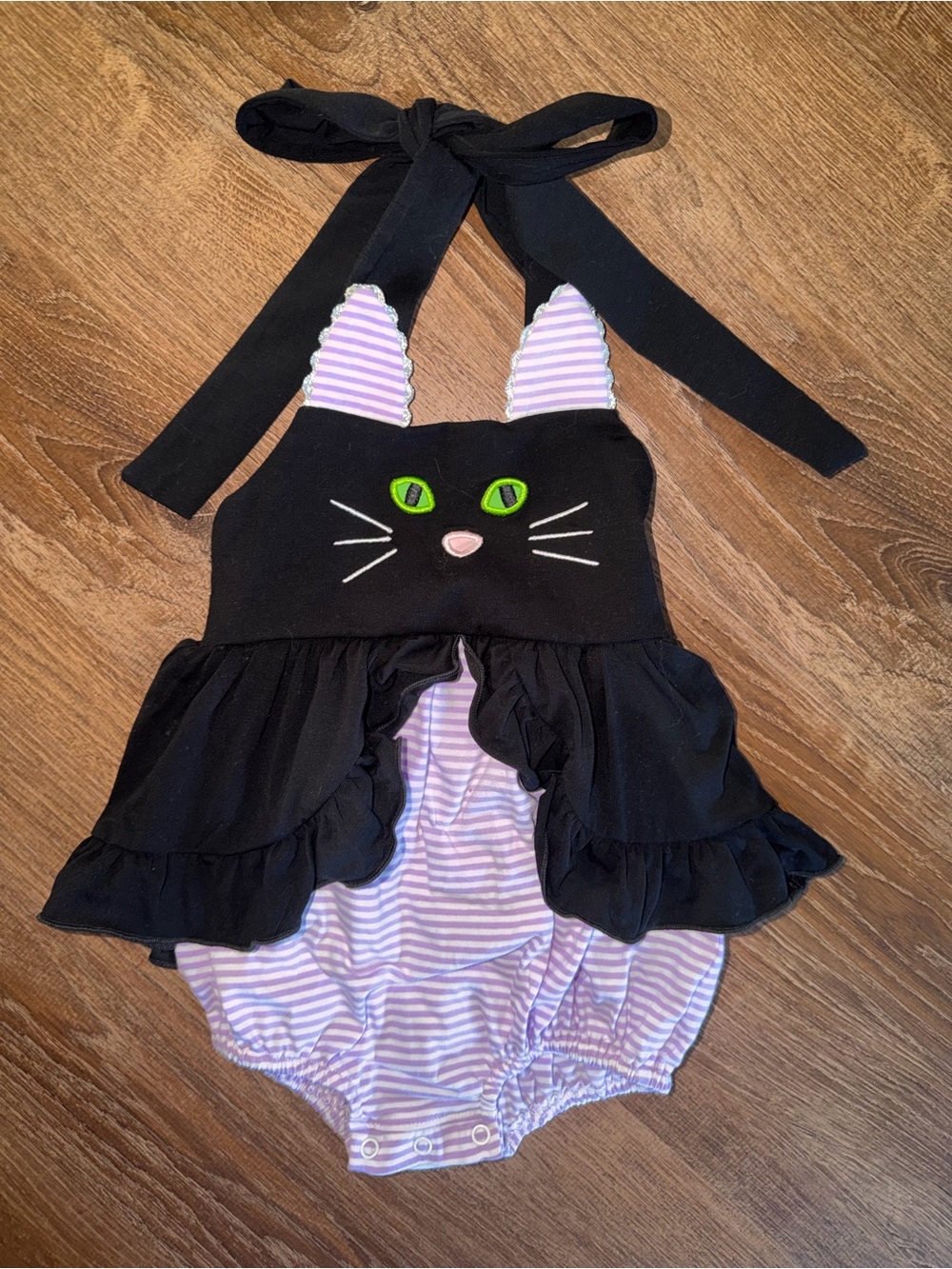 Little bear smocks Halloween kitty bubble 18M (worn once)